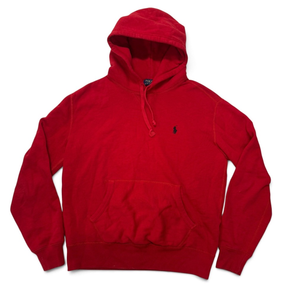 Polo Ralph Lauren Pullover Hoodie Mens Medium Sweatshirt Blue Pony Logo